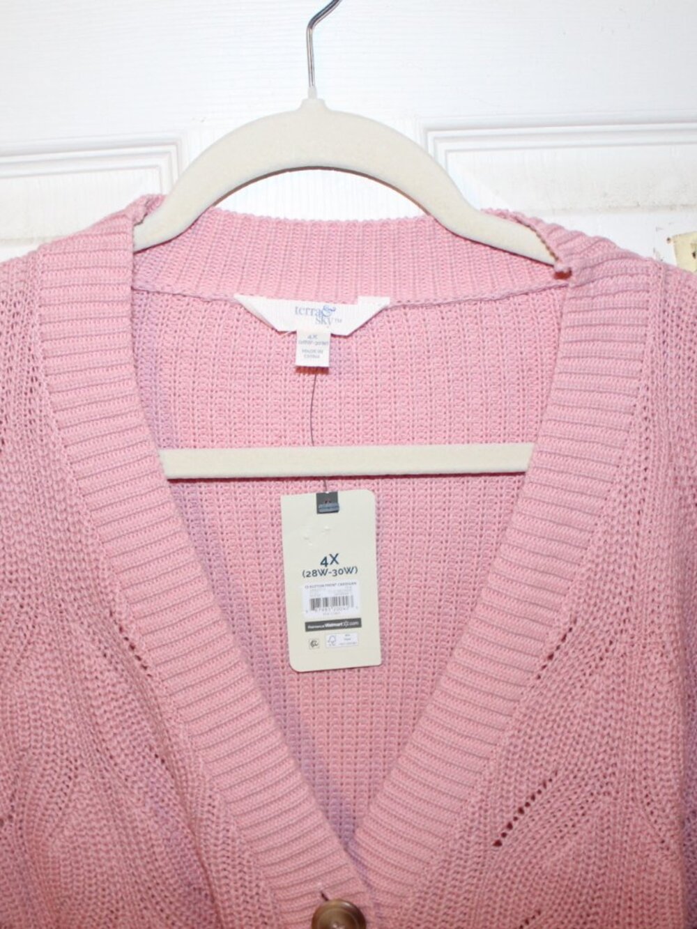 NWT Terra & Sky button front cardigan 4X(28W-30W) - Picture 4 of 7